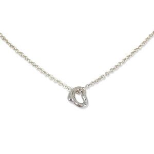 Tiffany & Co 925 Open Heart Mini Top Necklace J121-69